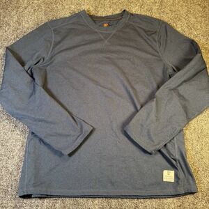 Rugged Elements Shirt Mens XL Blue Durable Utility Crew Neck Long Sleeve